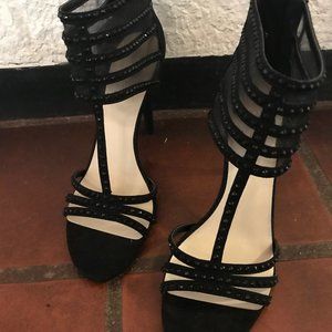 Nine West Black Rhinestone Stiletto Heels